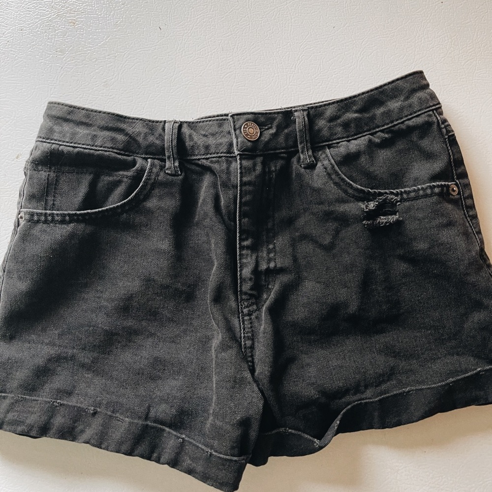 black shorts